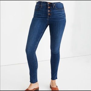 Madewell 10 in. High Rise Button Front Skinny Jean